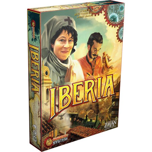 Pandemic: Iberia historical disease curing board game box front