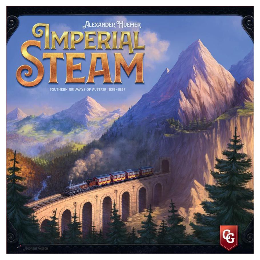 Imperial Steam economic railroad board game box cover front