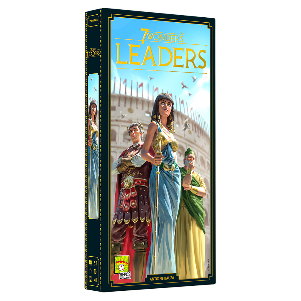 7 Wonders: Leaders Board Game Expansion Box Front Left