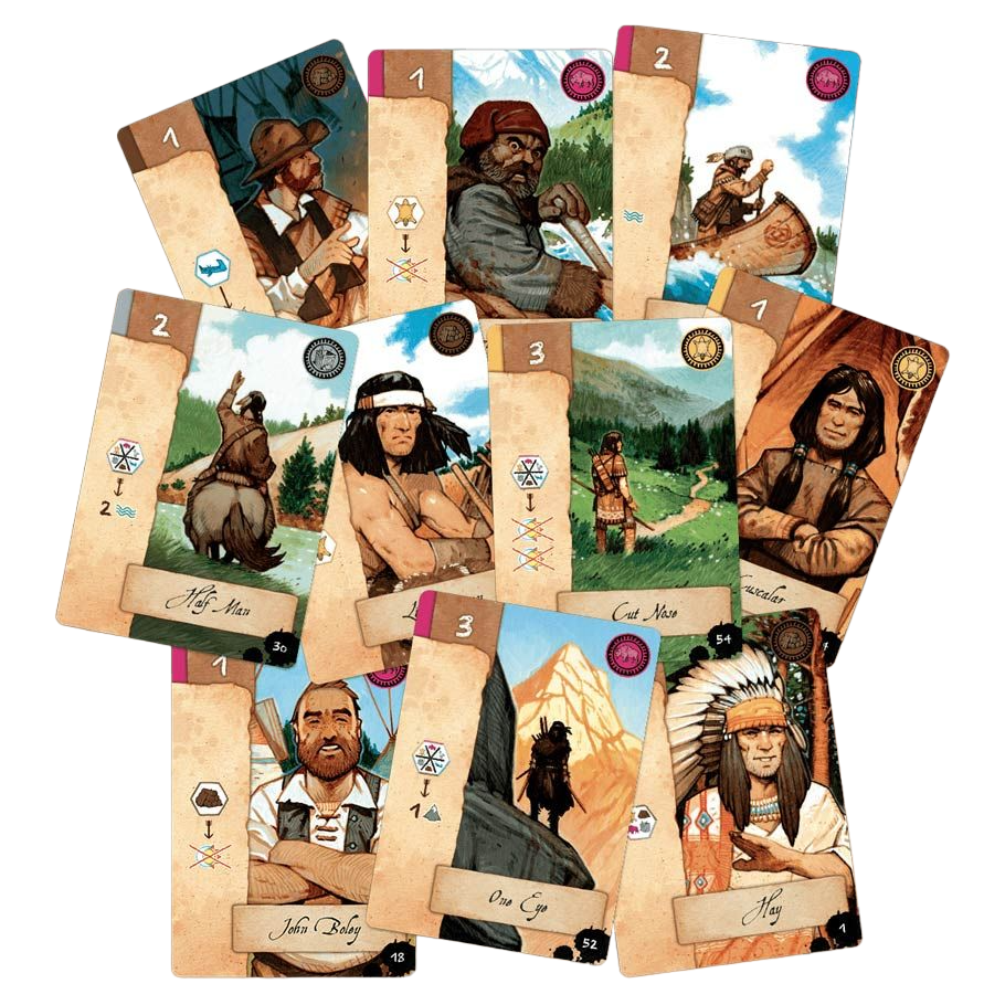 Lewis & Clark: The Expedition adventure board game cards