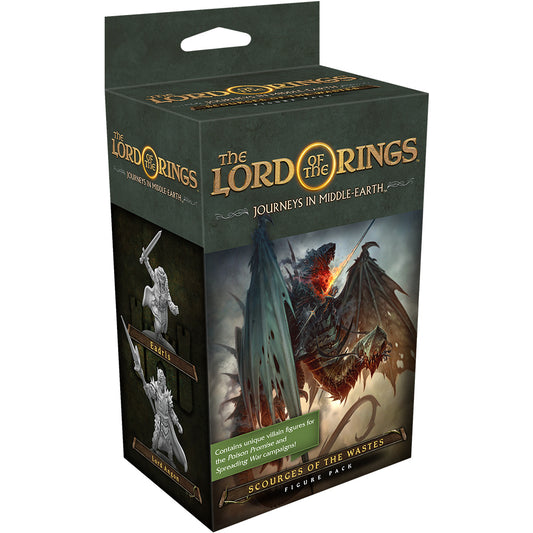 Lord of the Rings: Journeys in Middle Earth Scourges of the Wastes app driven adventure board game Expansion box front