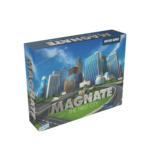 Magnate: The First City family economy builing game box cover front