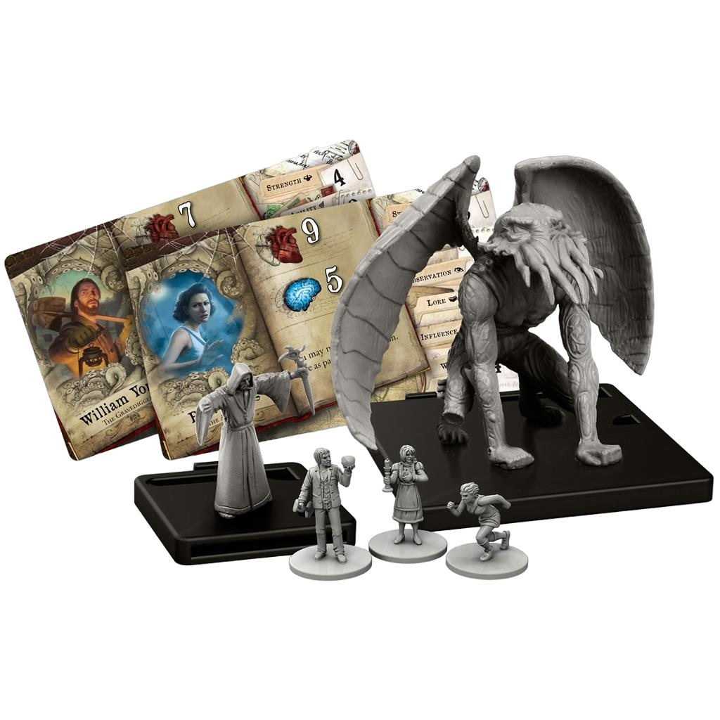 Mansions of Madness Second Edition cooperative app driven mystery board game cthulhu miniatures