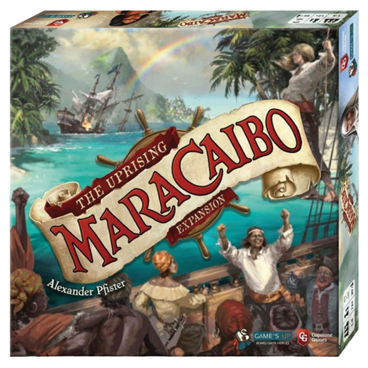 Maracaibo: The Uprising pirate adventure board game Expansion box front