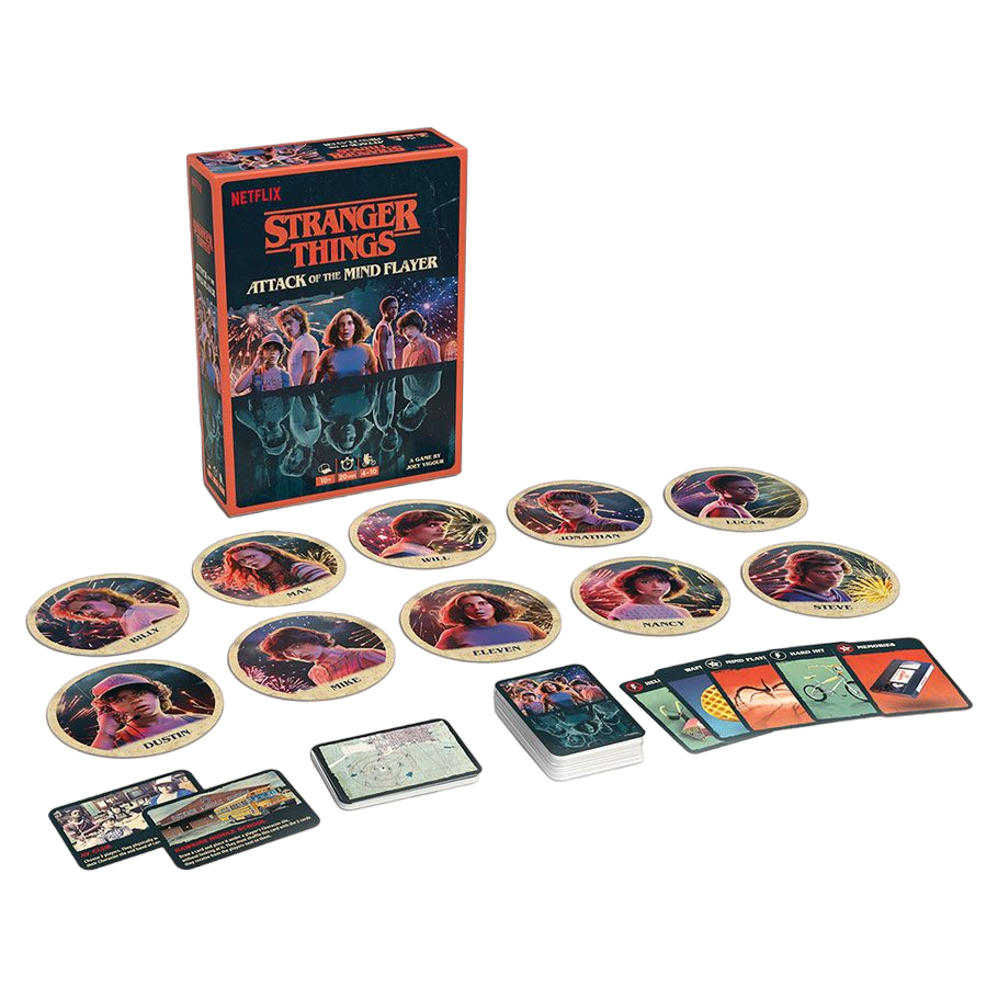 Stranger Things: Attack of the Mind Flayer family board game play set up