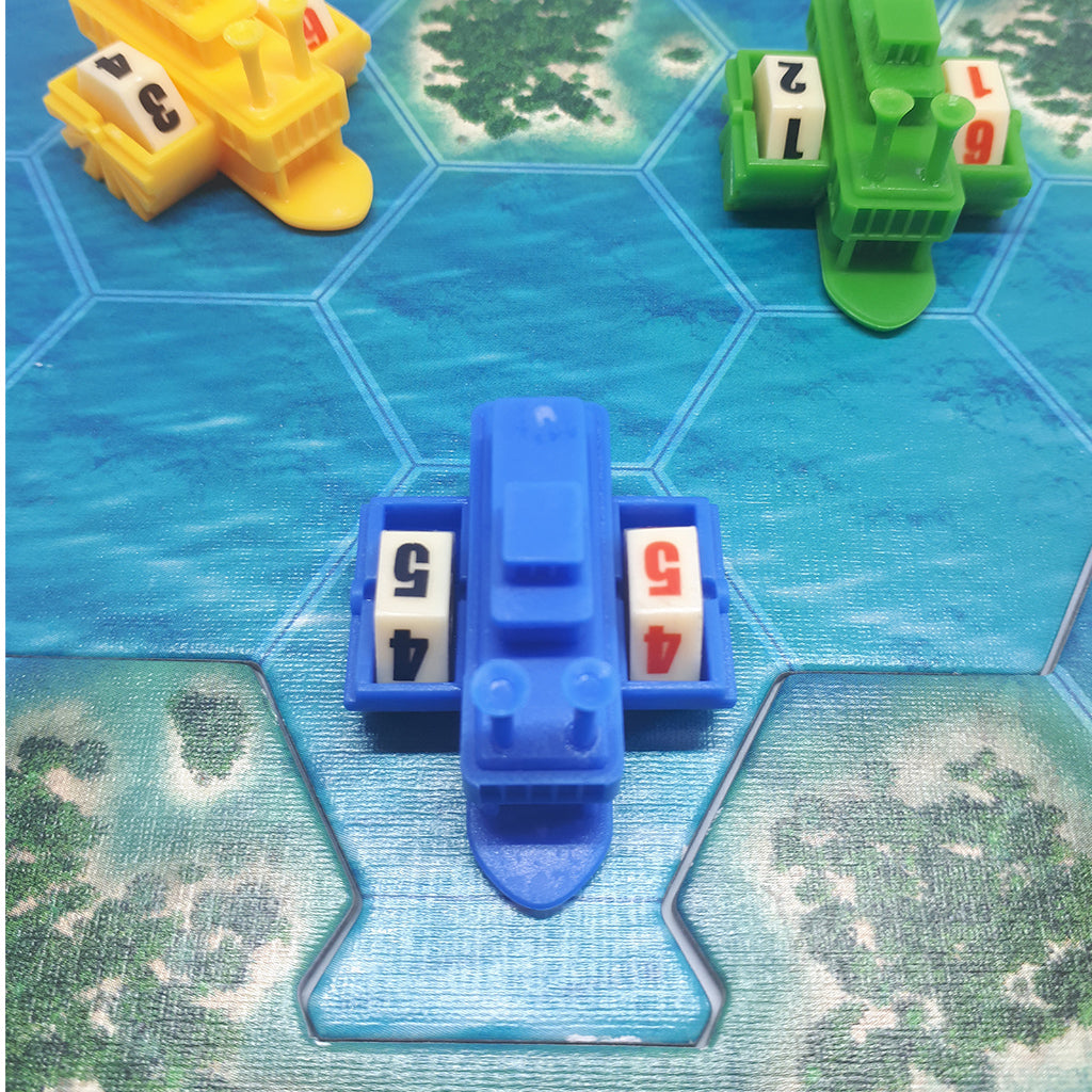 Mississippi Queen strategy board game river boat set up