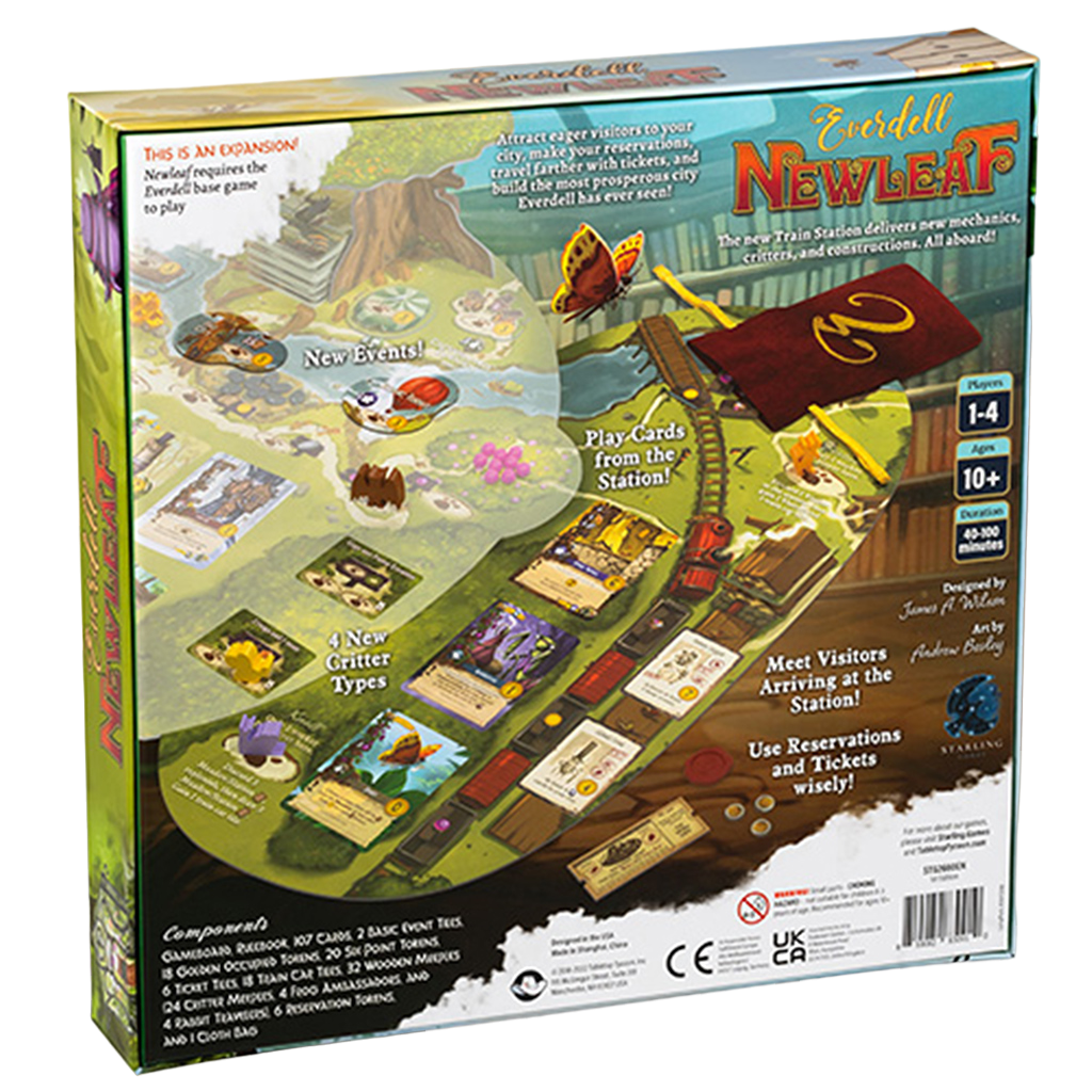 Everdell: Newleaf Family Strategy Board Game Box Back