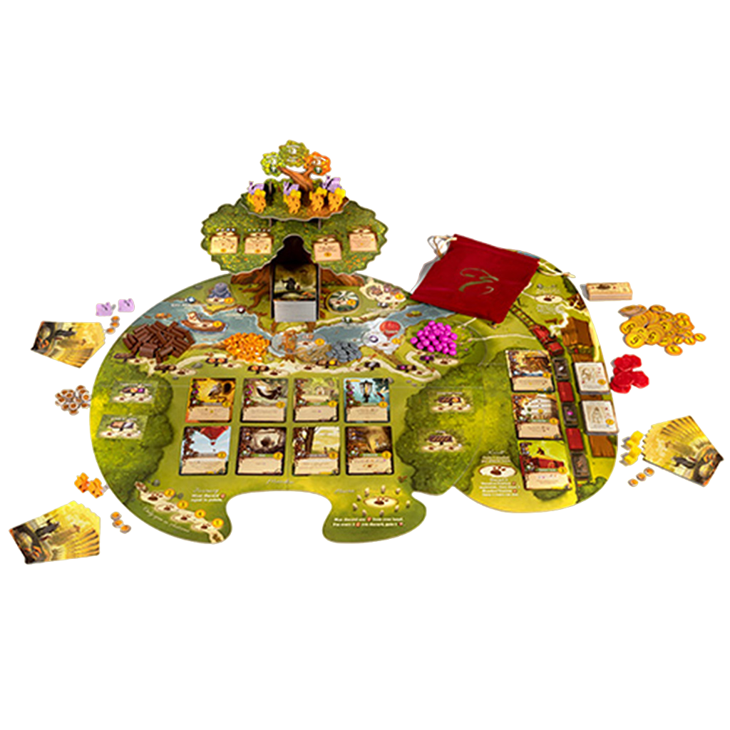 Everdell: Newleaf Family Strategy Board Game Map and Cards in Play