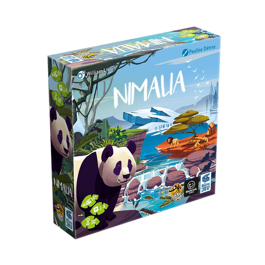 Nimalia family travel size puzzle card game box front