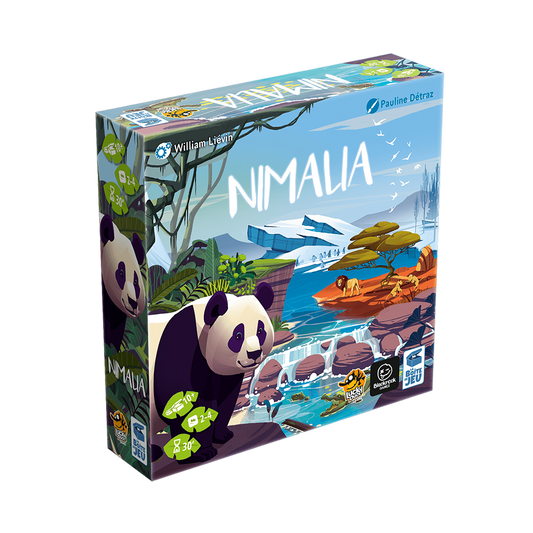Nimalia family travel size puzzle card game box front