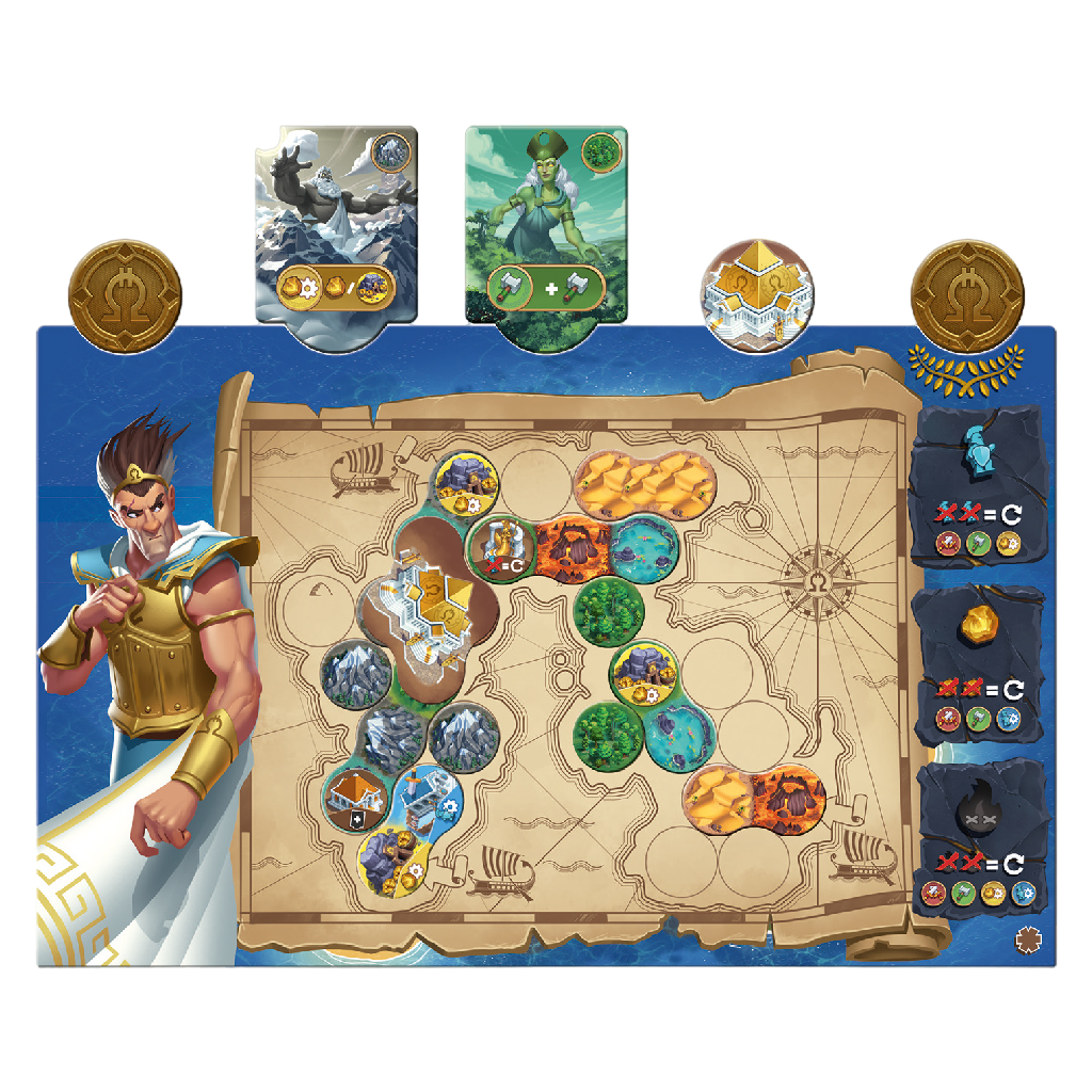 Orichalcum island exploration board game player mat