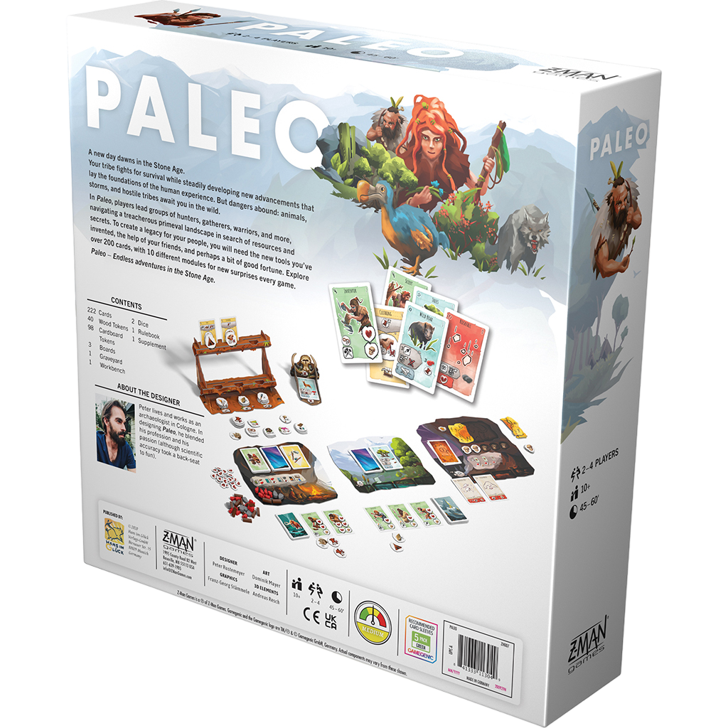 Paleo cooperative strategy board game box back