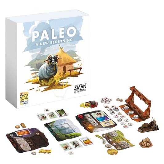 Paleo A New Beginning Expansion cooperative strategy board game play setup