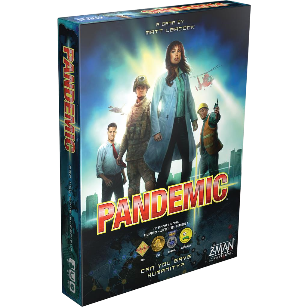 Pandemic cooperative disease cure board game box front