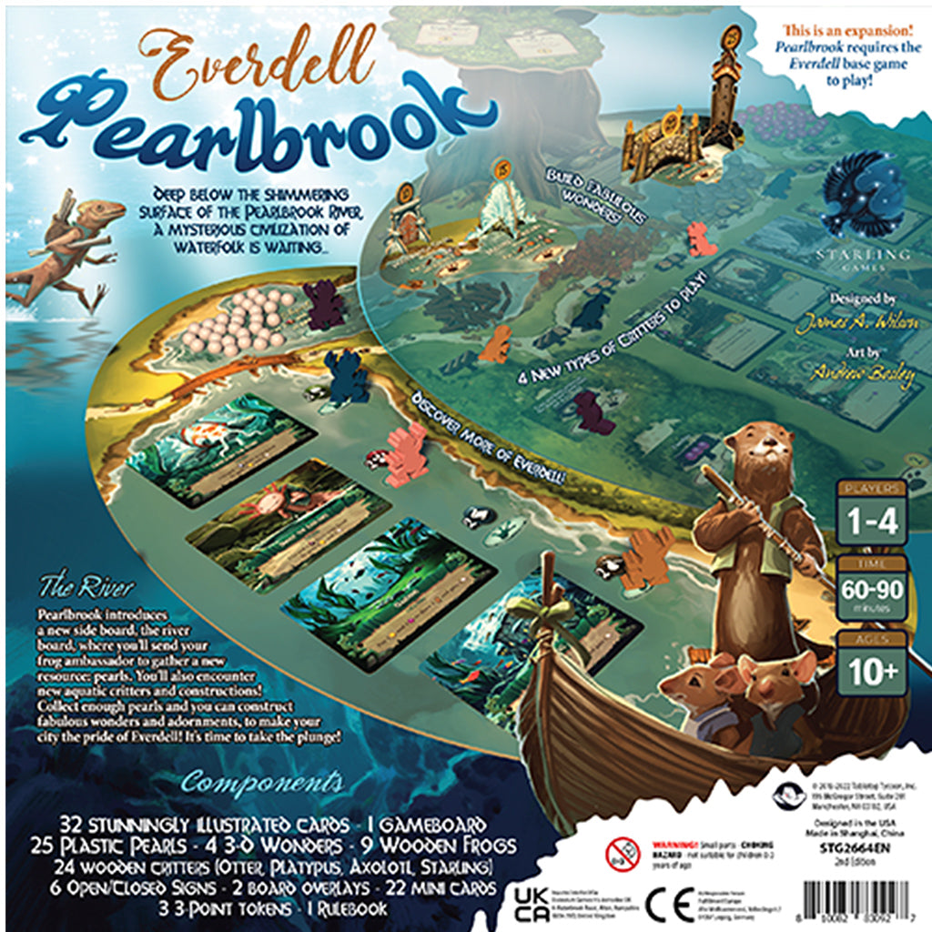 Everdell: Pearlbrook Expansion Family Strategy Board Game Box Back