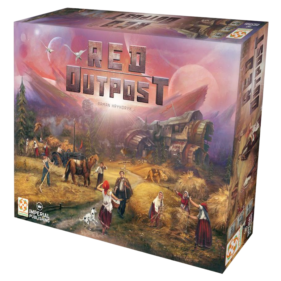 Red Outpost city building board game box front