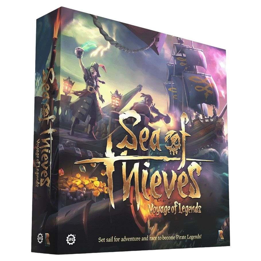 Sea of Thieves: Voyage of Legends pirate sailing board game box front