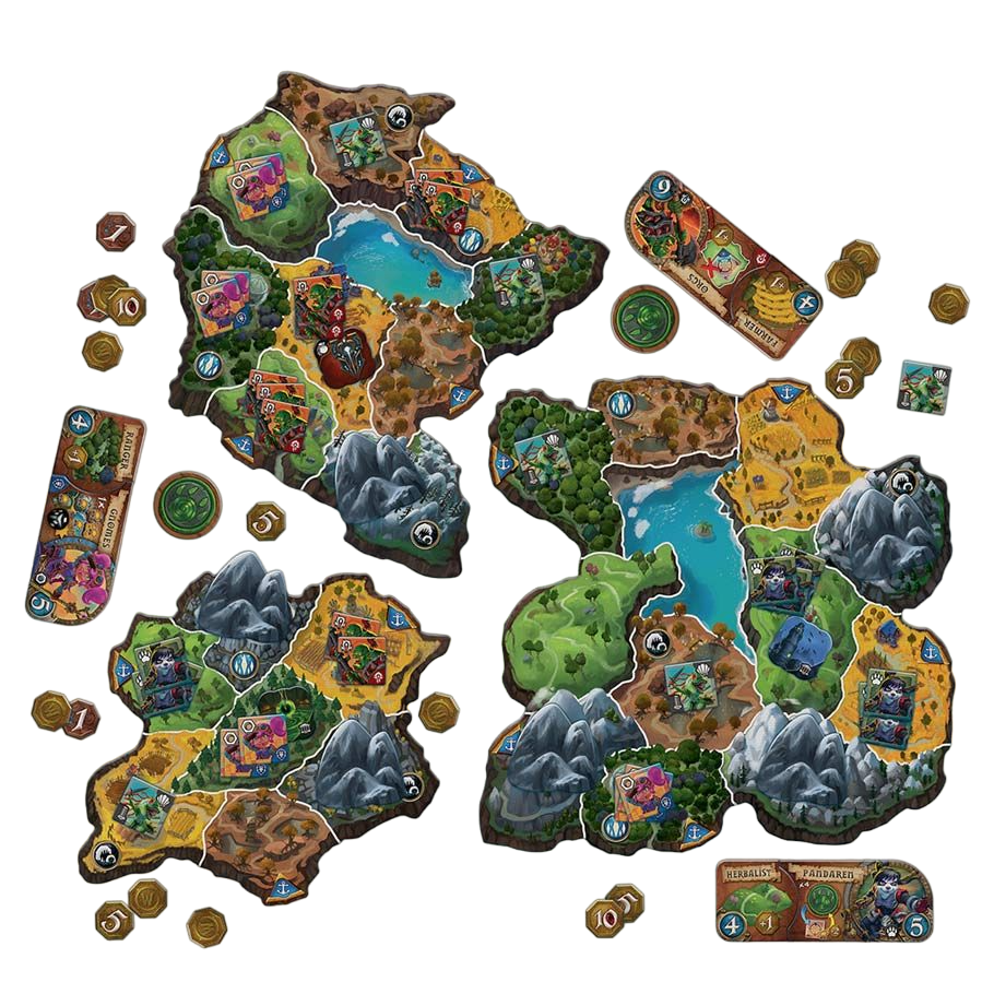 Small World of Warcraft fantasy themed strategy board game play set up