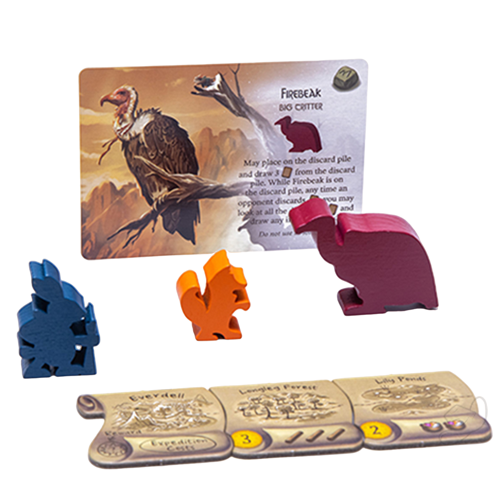 Everdell: Spirecrest Expansion Family Strategy Board Game Meeples card and tile