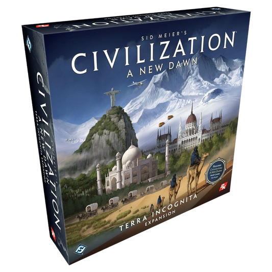 Sid Meier's Civilization: A New Dawn terra incognita city building board game expansion box cover front